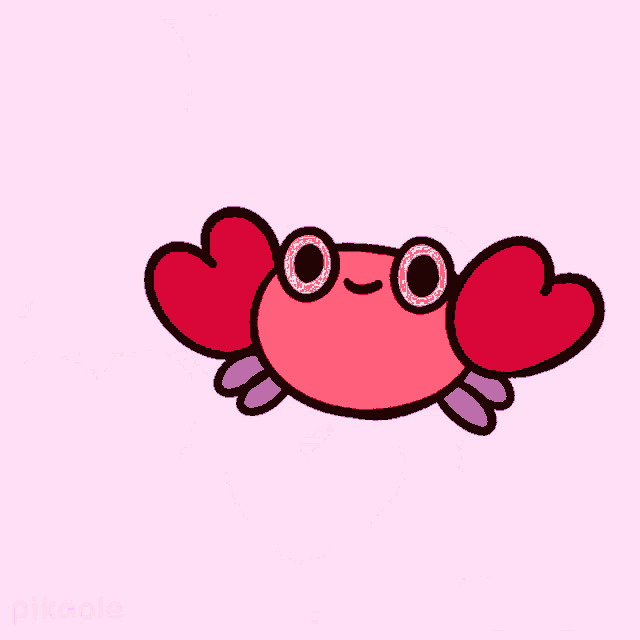 a cartoon of a red frog in a circle with pikaole written on the bottom