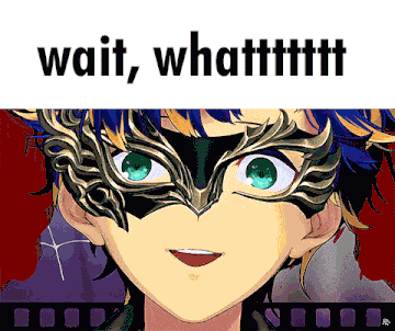 a picture of a boy wearing a mask with the words wait whattttttt on the bottom
