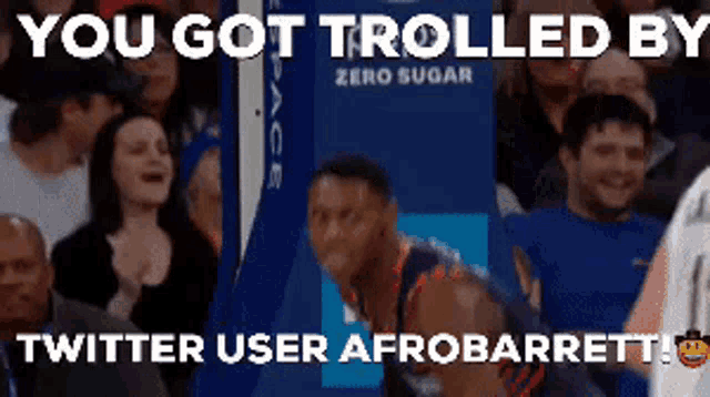 a basketball player is being trolled by a twitter user