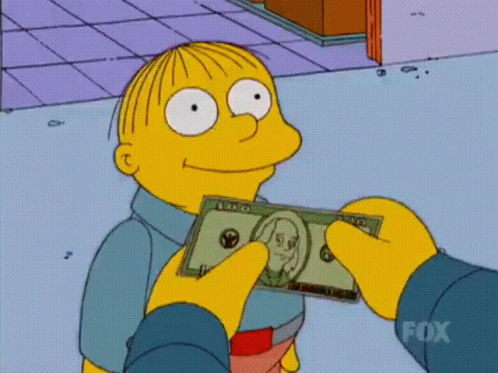 Simpsons Ralph Wiggum GIF - Simpsons Ralph Wiggum Money GIFs