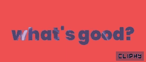 a red background with the words what 's good