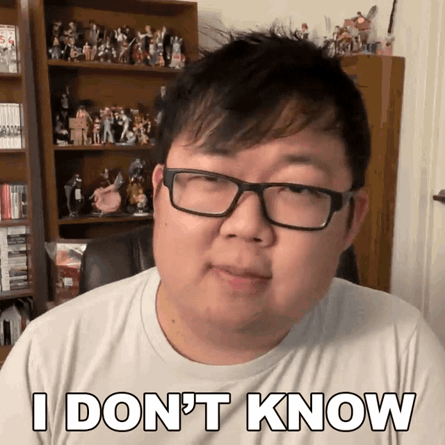a man wearing glasses says " i don 't know "