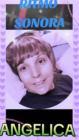 a picture of a woman with the name angelica on the bottom right