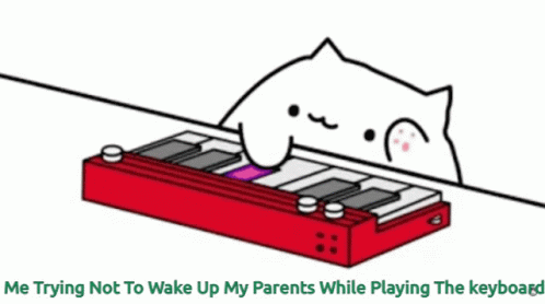 Bongo Cat Keyboard GIF - Bongo Cat Keyboard Trying Not To Wake Up My Parents GIFs