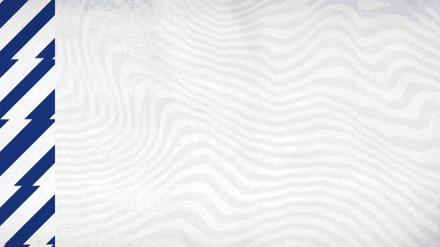 a blue and white background with a lightning bolt