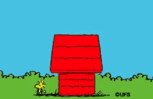 a cartoon of snoopy charlie brown and woodstock saying " good morning "