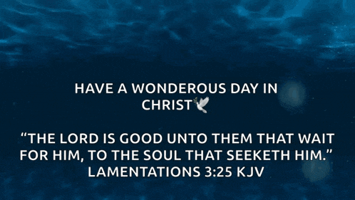 a poster that says have a wondrous day in christ