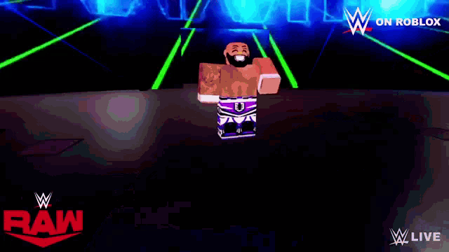 a wrestling game is being played on roblox and shows a skeleton