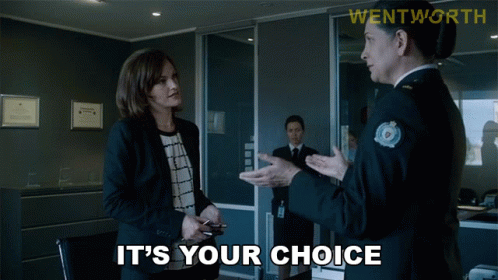 Its Your Choice Governor Joan Ferguson GIF - Its Your Choice Governor Joan Ferguson Vera Bennett GIFs