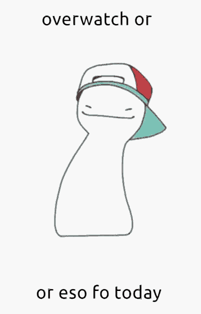 a drawing of a person with a hat on their head with the words overwatch or or eso fo today below it