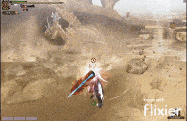 a screenshot of a video game with the words made with flixier on the bottom