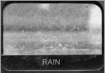 a black and white photo with the word rain written on it