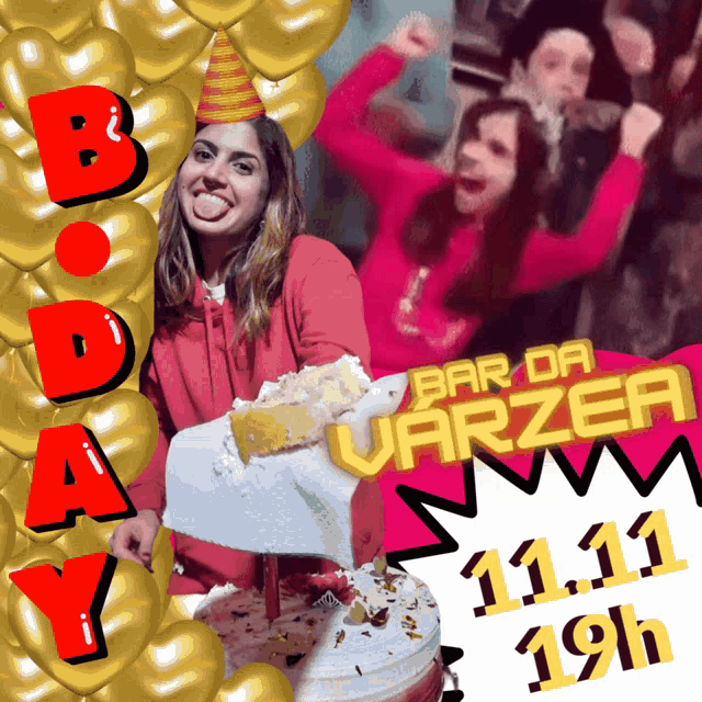 a poster for a birthday party at bar da varzera