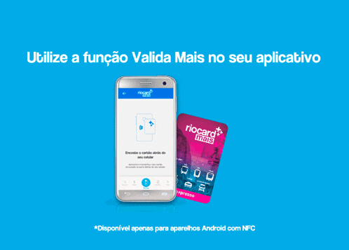 an advertisement for riocard mais shows a phone and a card