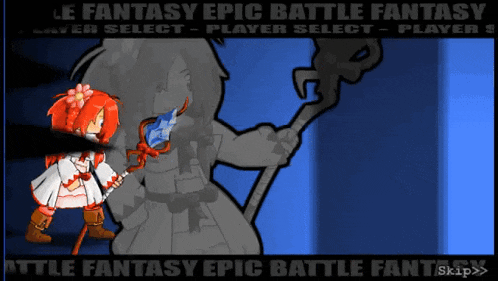 a screenshot of a video game that says epic battle fantasy