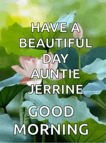have a beautiful day auntie jerrine good morning poster