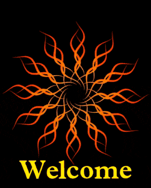 a picture of a man in a circle with the words welcome below it