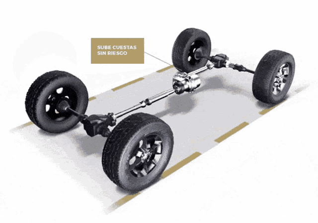 a diagram of a vehicle with the words sube cuestas sin riesgo