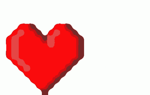 two red hearts on a white background with one larger than the other