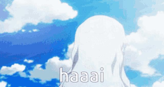 a picture of a person with the word haaai written on it