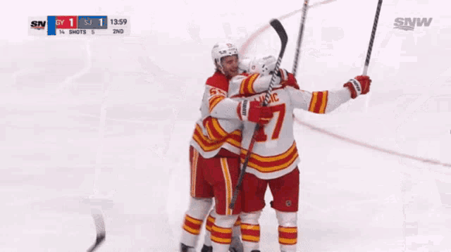 a hockey player with lucic 17 on his jersey
