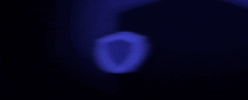 three blue shields against a dark background