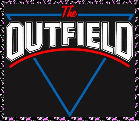 a logo for the outfield with a triangle in the background