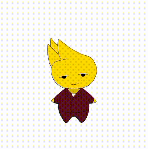 a cartoon drawing of a yellow smiley face wearing a red bow tie and a red shirt .