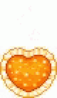 a pixel art of a heart with hearts coming out of it