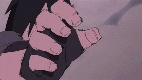 a cartoon drawing of a person with a claw on their hand