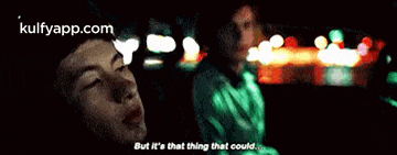 a man says but it 's that thing that could while another man looks on .
