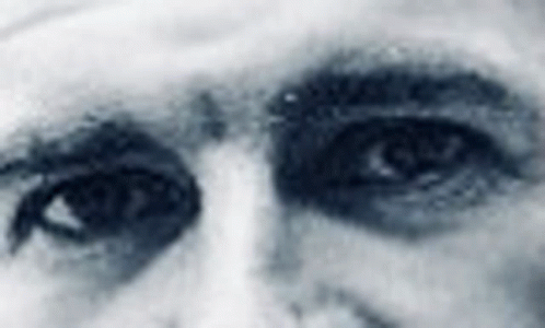 a close up of a person 's eyes with a blurred background .