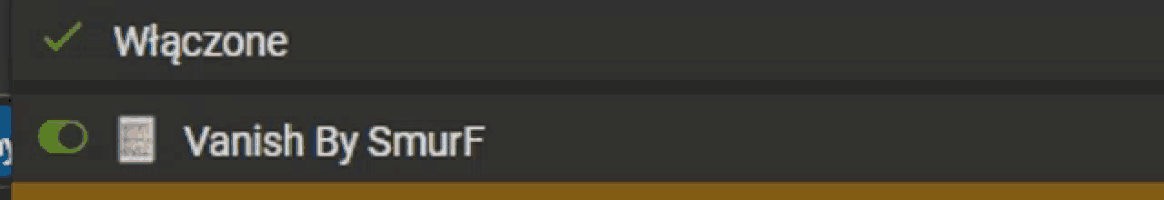 a screenshot of a program called vanish by smurf