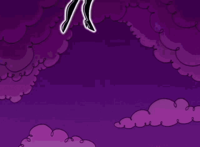 a cartoon of a woman in a black cape surrounded by lightning