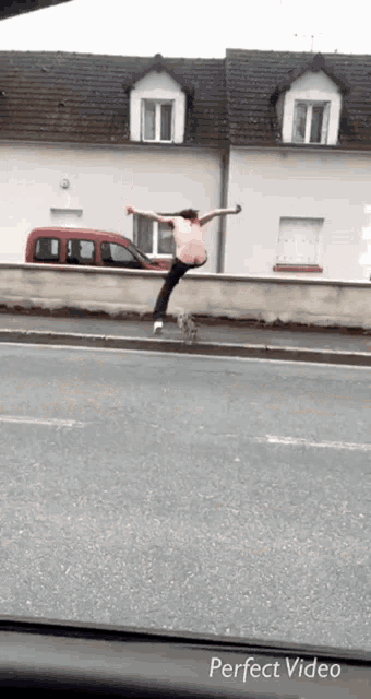a perfect video of a person doing a trick