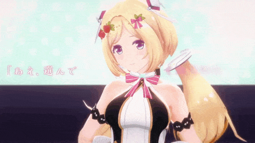 a girl with a strawberry crown on her head is wearing a white and black dress
