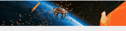 a computer generated image of a spaceship flying through space