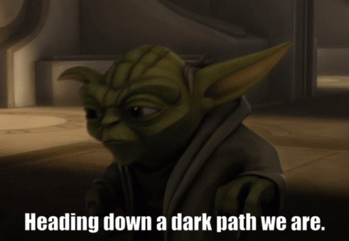 Yoda Heading Down A Dark Path GIF - Yoda Heading Down A Dark Path The Clone Wars GIFs