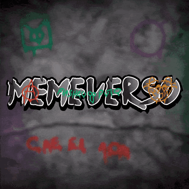 graffiti on a wall that says memeverso in white letters