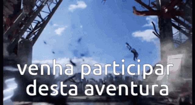 a poster that says " venha participar desta aventura "