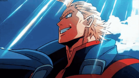 a close up of a cartoon character with a blue background