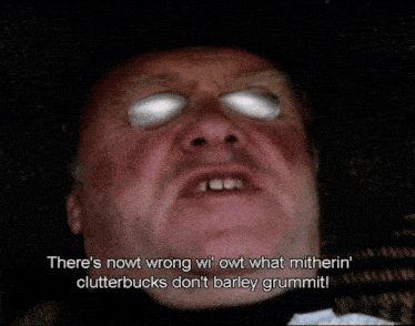 a man with glasses on his eyes says there 's nowt wrong wi '