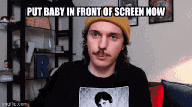 Kurtis Conner Put Baby In Front Of Screen Now GIF - Kurtis Conner Put Baby In Front Of Screen Now Psa GIFs