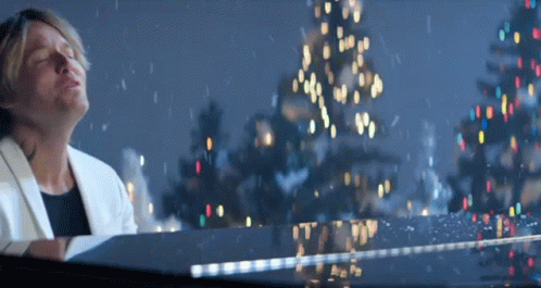 Playing The Piano Keith Urban GIF - Playing The Piano Keith Urban Ill Be Your Santa Tonight GIFs