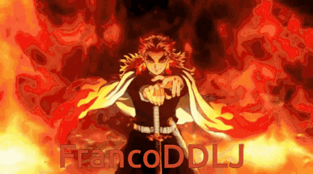 a drawing of a man with a sword and the words francoddllj