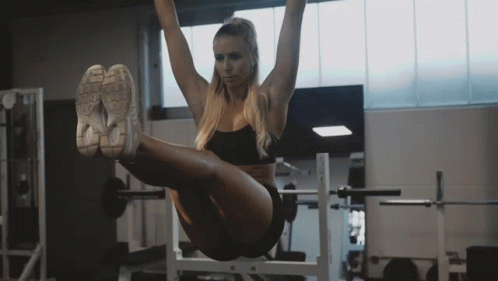 Blonde Fitness GIF - Blonde Fitness Exercise GIFs