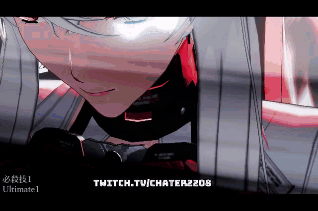 a twitch.tv/chater2208 advertisement with a video of a girl