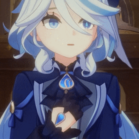 a close up of a girl with blue hair