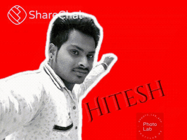 a picture of a man with the name jitesh on it