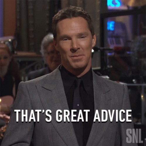 Thats Great Advice Benedict Cumberbatch GIF - Thats Great Advice Benedict Cumberbatch Saturday Night Live GIFs